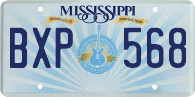 MS license plate BXP568