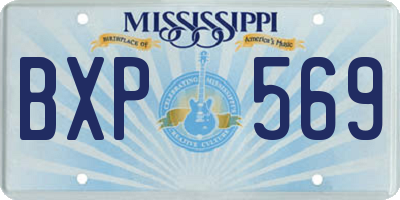 MS license plate BXP569