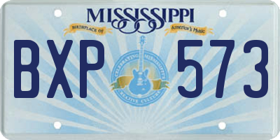 MS license plate BXP573