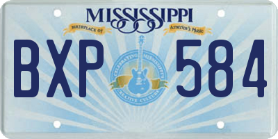 MS license plate BXP584