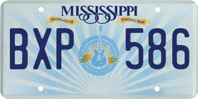 MS license plate BXP586
