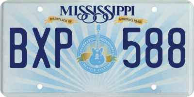 MS license plate BXP588