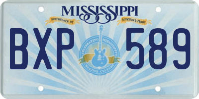 MS license plate BXP589