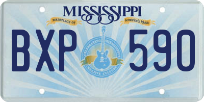 MS license plate BXP590