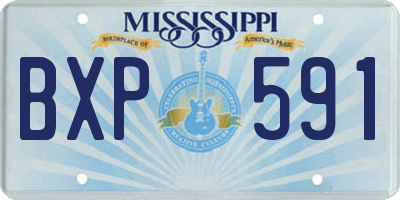 MS license plate BXP591