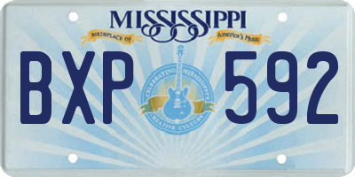 MS license plate BXP592