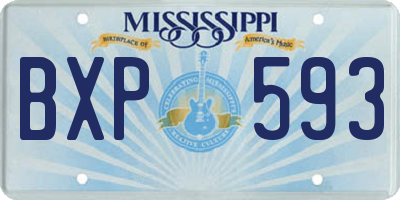 MS license plate BXP593