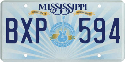 MS license plate BXP594