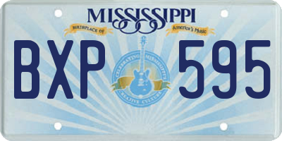 MS license plate BXP595
