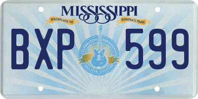 MS license plate BXP599