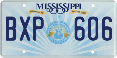 MS license plate BXP606