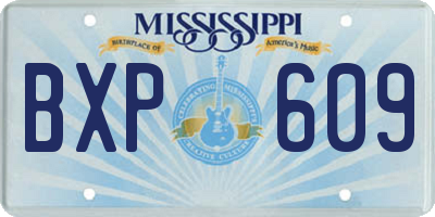 MS license plate BXP609