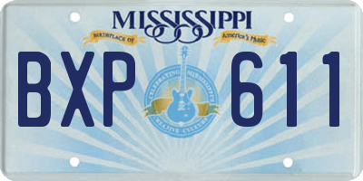 MS license plate BXP611
