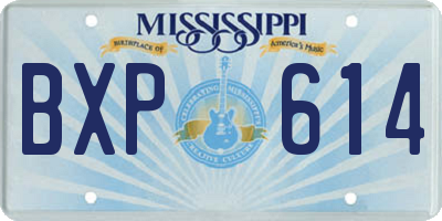 MS license plate BXP614
