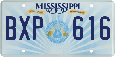 MS license plate BXP616