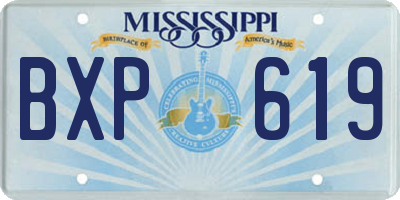MS license plate BXP619