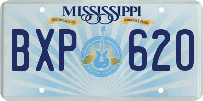 MS license plate BXP620