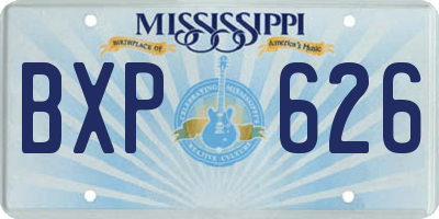 MS license plate BXP626