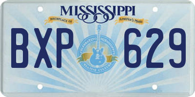 MS license plate BXP629