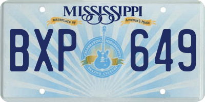 MS license plate BXP649