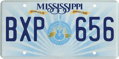 MS license plate BXP656