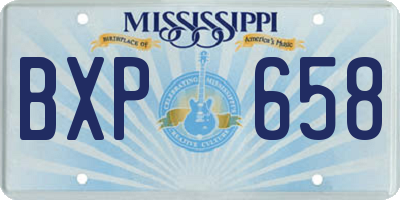 MS license plate BXP658
