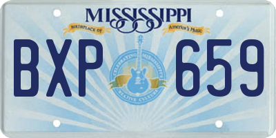 MS license plate BXP659