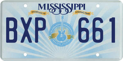 MS license plate BXP661