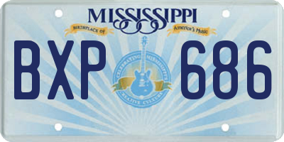 MS license plate BXP686