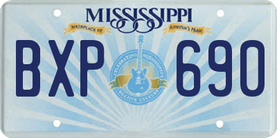 MS license plate BXP690