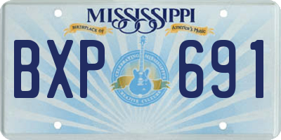 MS license plate BXP691