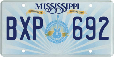 MS license plate BXP692
