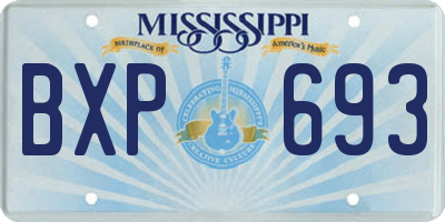 MS license plate BXP693