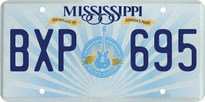 MS license plate BXP695
