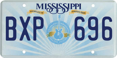 MS license plate BXP696