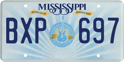 MS license plate BXP697