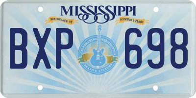 MS license plate BXP698