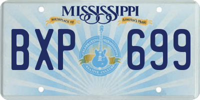 MS license plate BXP699