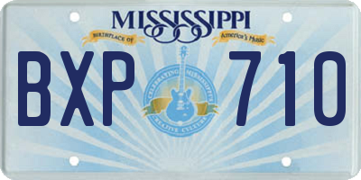 MS license plate BXP710