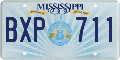 MS license plate BXP711