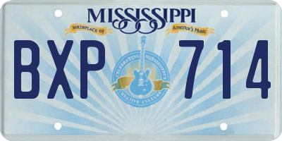 MS license plate BXP714