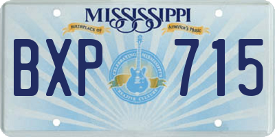 MS license plate BXP715