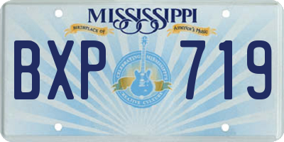 MS license plate BXP719