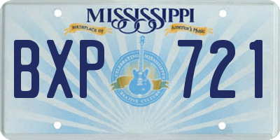 MS license plate BXP721