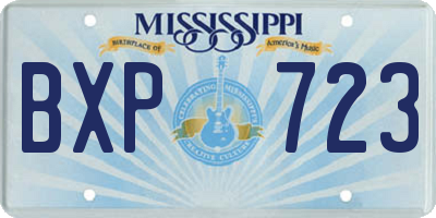 MS license plate BXP723