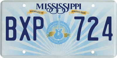 MS license plate BXP724