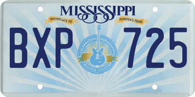 MS license plate BXP725