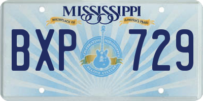 MS license plate BXP729