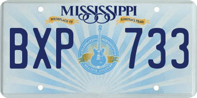 MS license plate BXP733