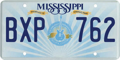 MS license plate BXP762